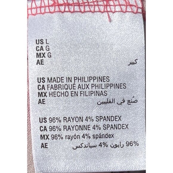 Style & Co Womens Large Faded Pink Ombre Boho Ruffle Top - Picture 9 of 9